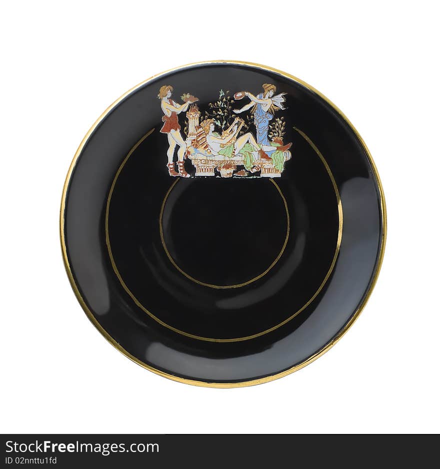 Black Greece Plate | Isolated