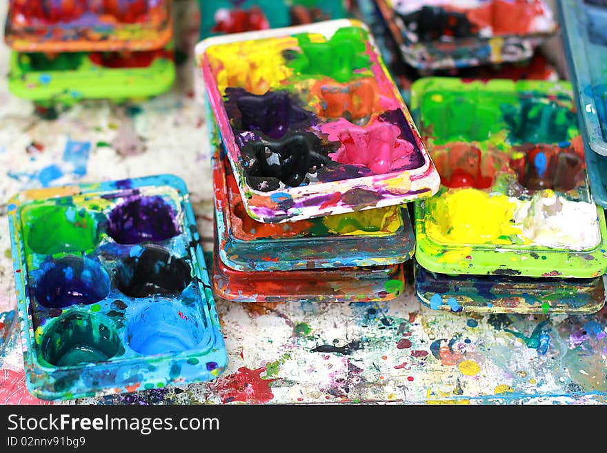 Color use for children painting. Color use for children painting