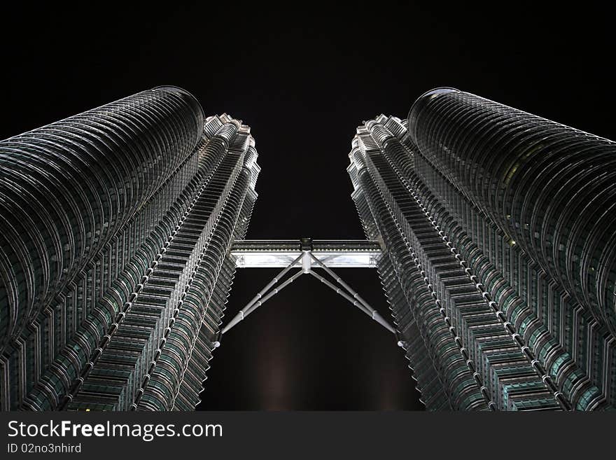 Petronas Towers in nighttime