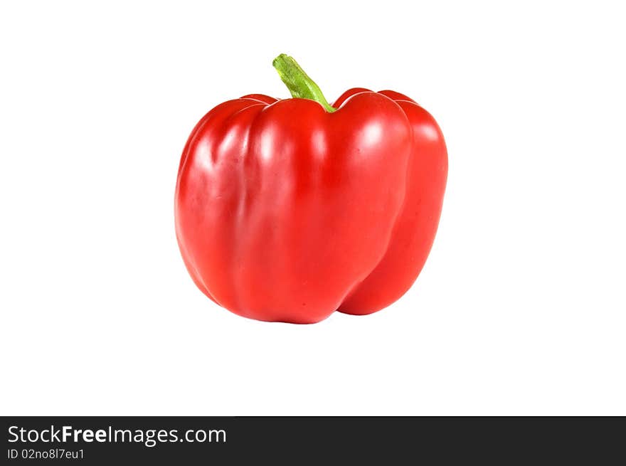 Red chile pepper isolated on white background.