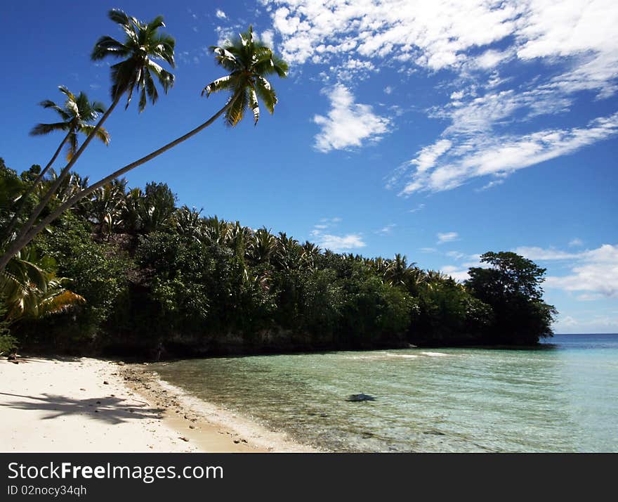 Beautiful beach on the Togean Islands in Indonesia