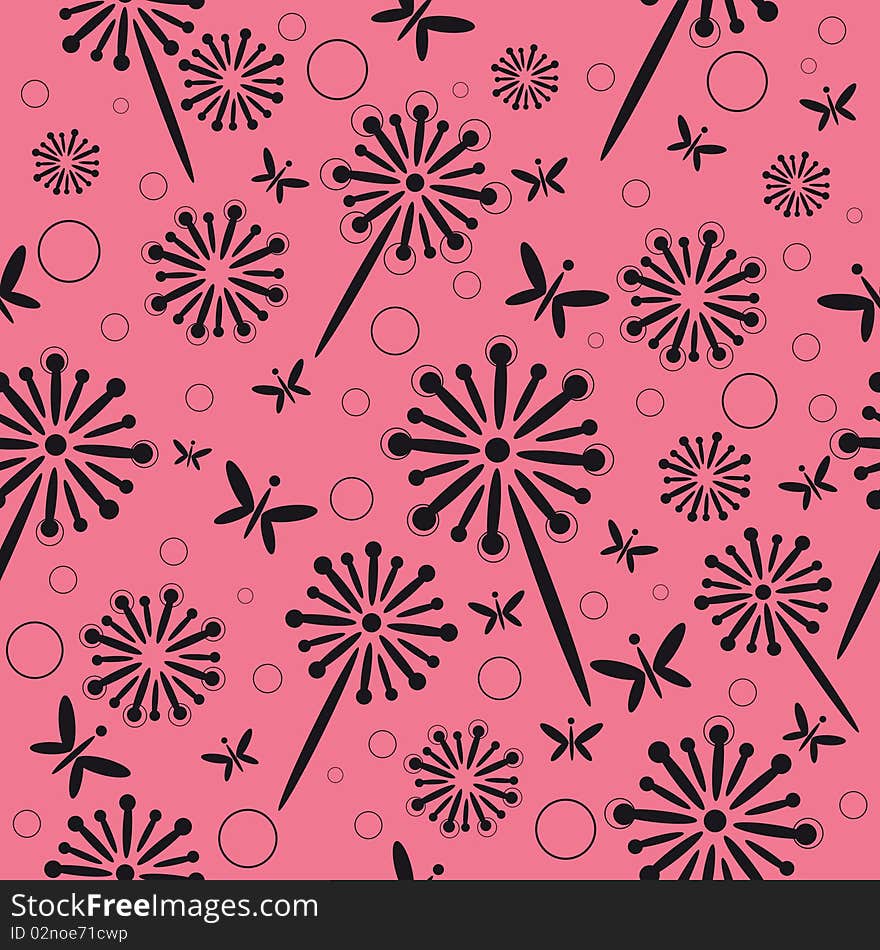 Flowers Background. Seamless.