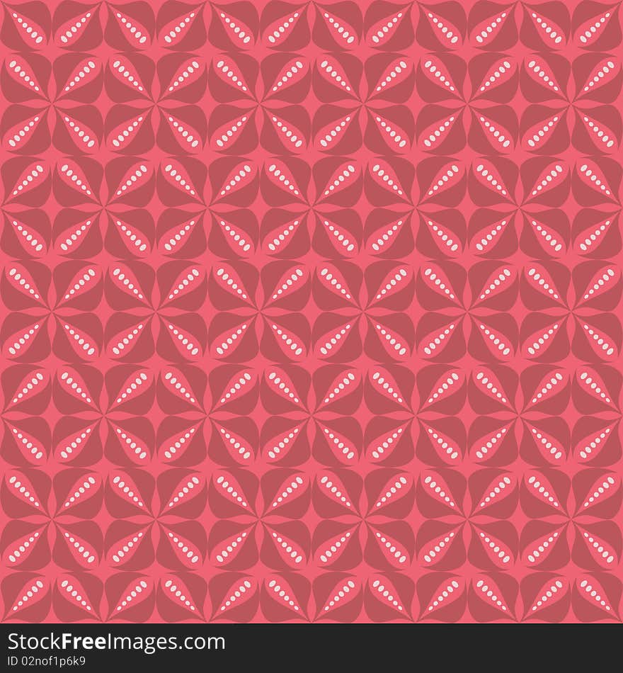 Red and pink seamless flowers pattern. Red and pink seamless flowers pattern