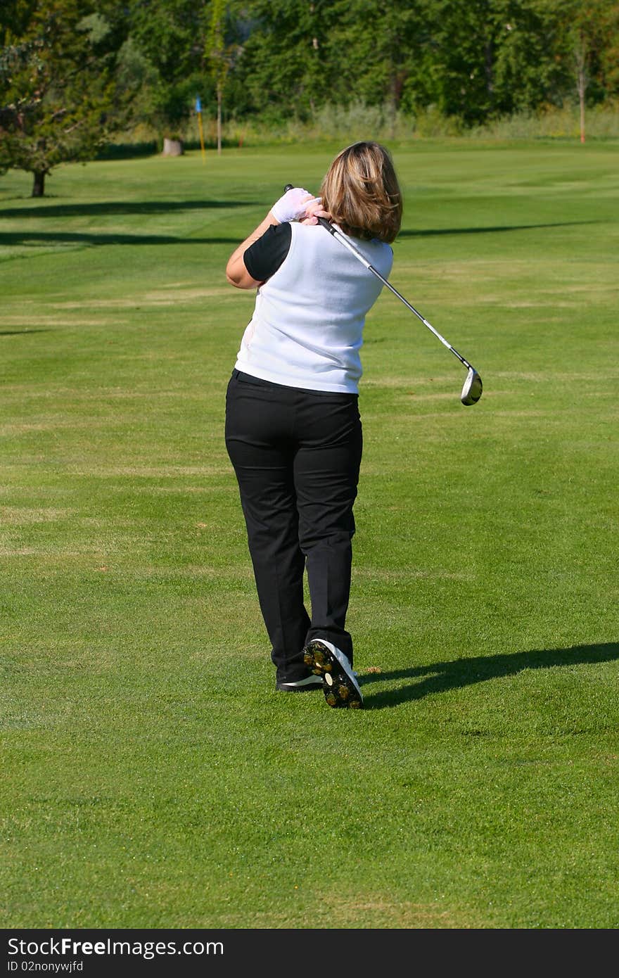 Female golfer