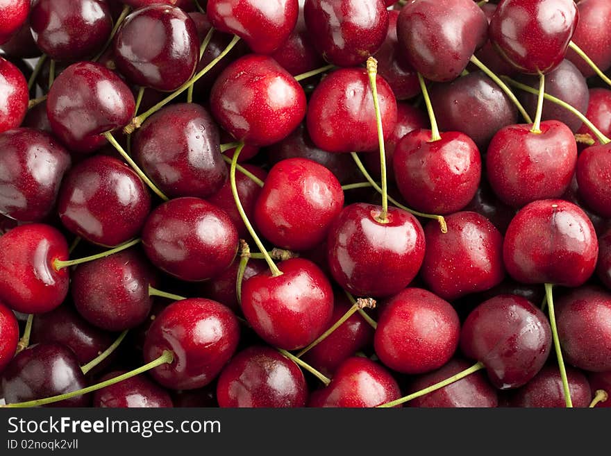 Red Cherries Background