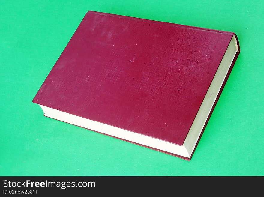 Red book, isolated on Green