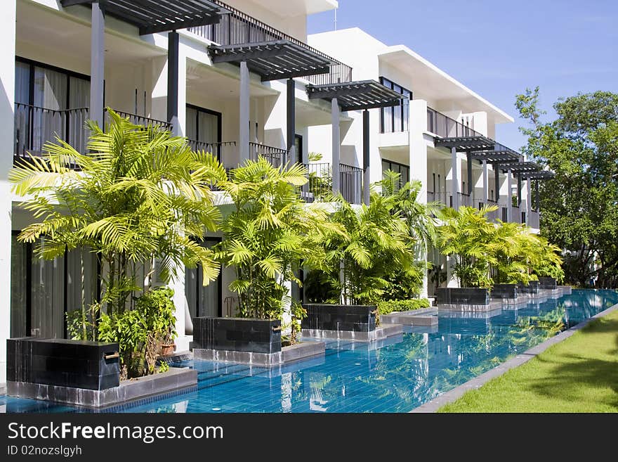 Swimming pool in Thailand hotel