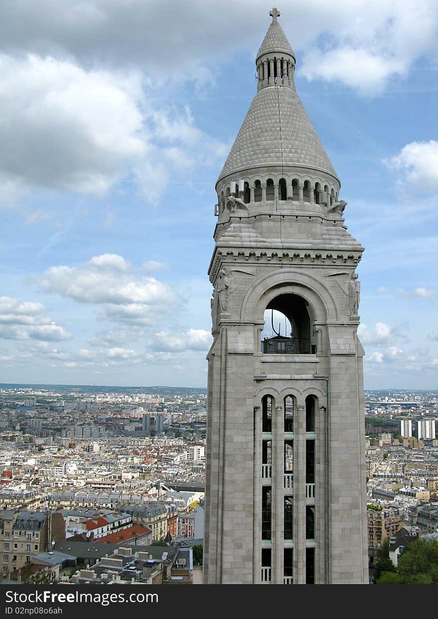 View of Paris from the top of the Sacre Coeur. View of Paris from the top of the Sacre Coeur