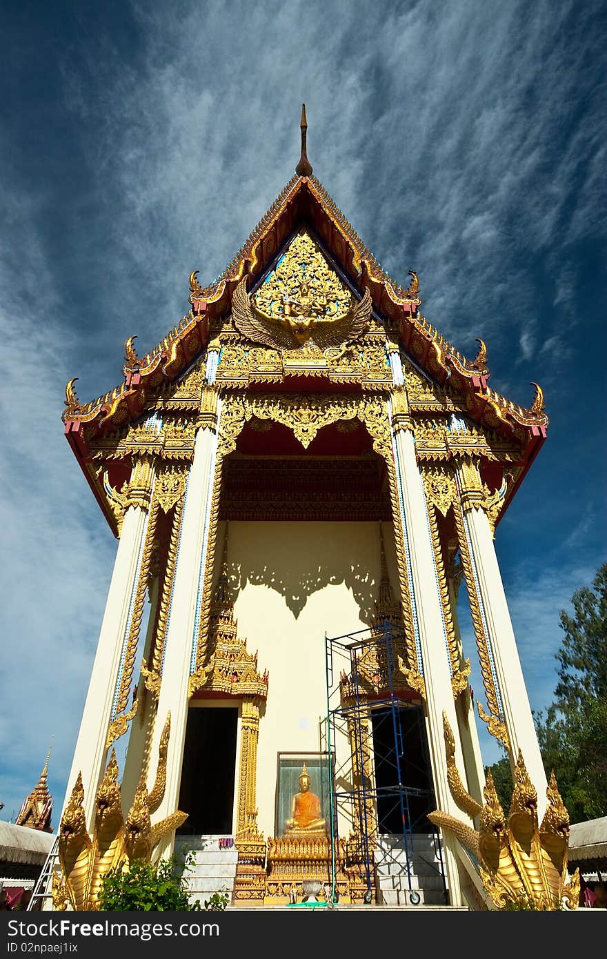 Thai style of church at Angthong province. Thai style of church at Angthong province