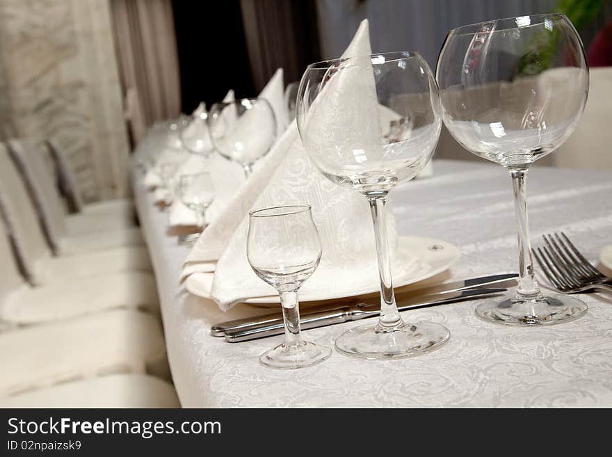 Banquet table in restaurant,wedding