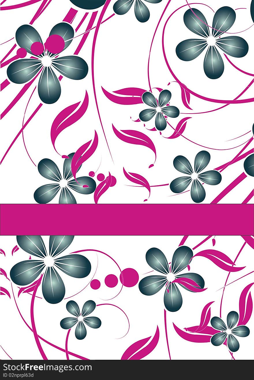 Abstract flowers background with place for your text. Abstract flowers background with place for your text