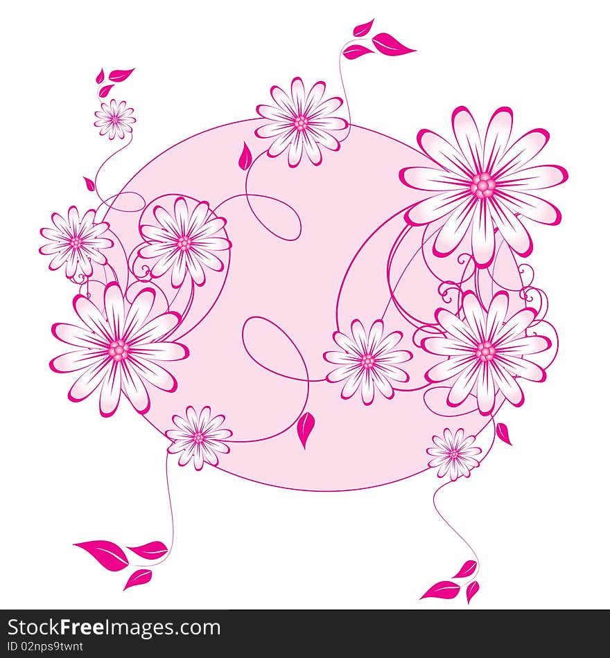 Abstract flowers background with place for your text. Abstract flowers background with place for your text