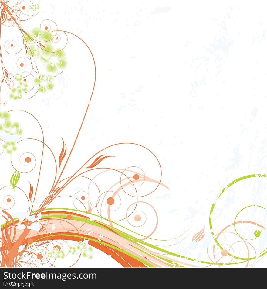 Floral design background with place for your text