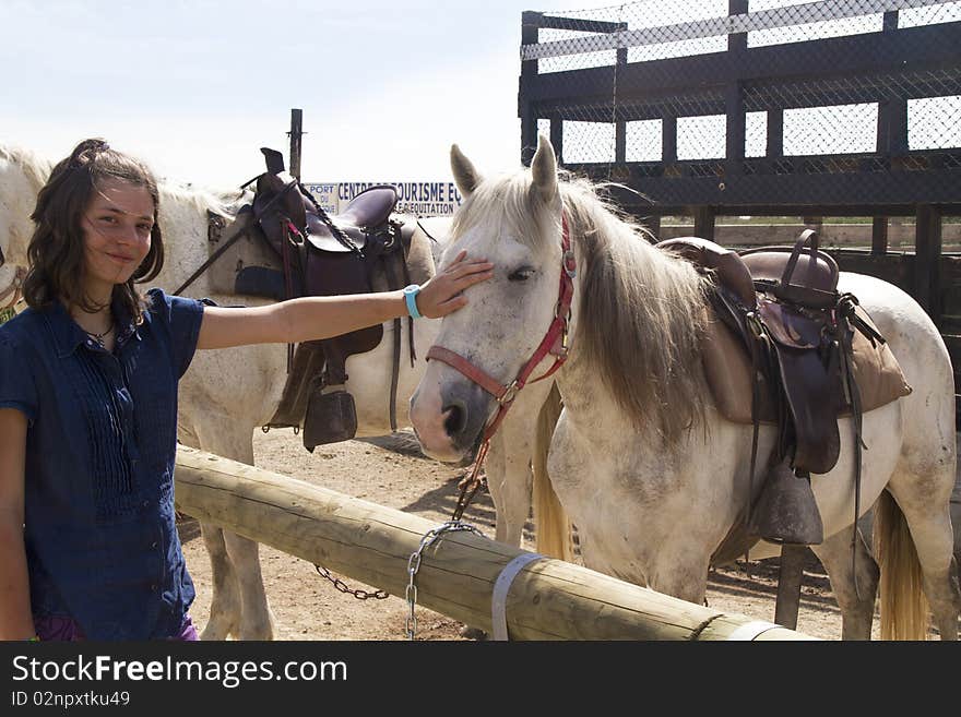 Girl with horse