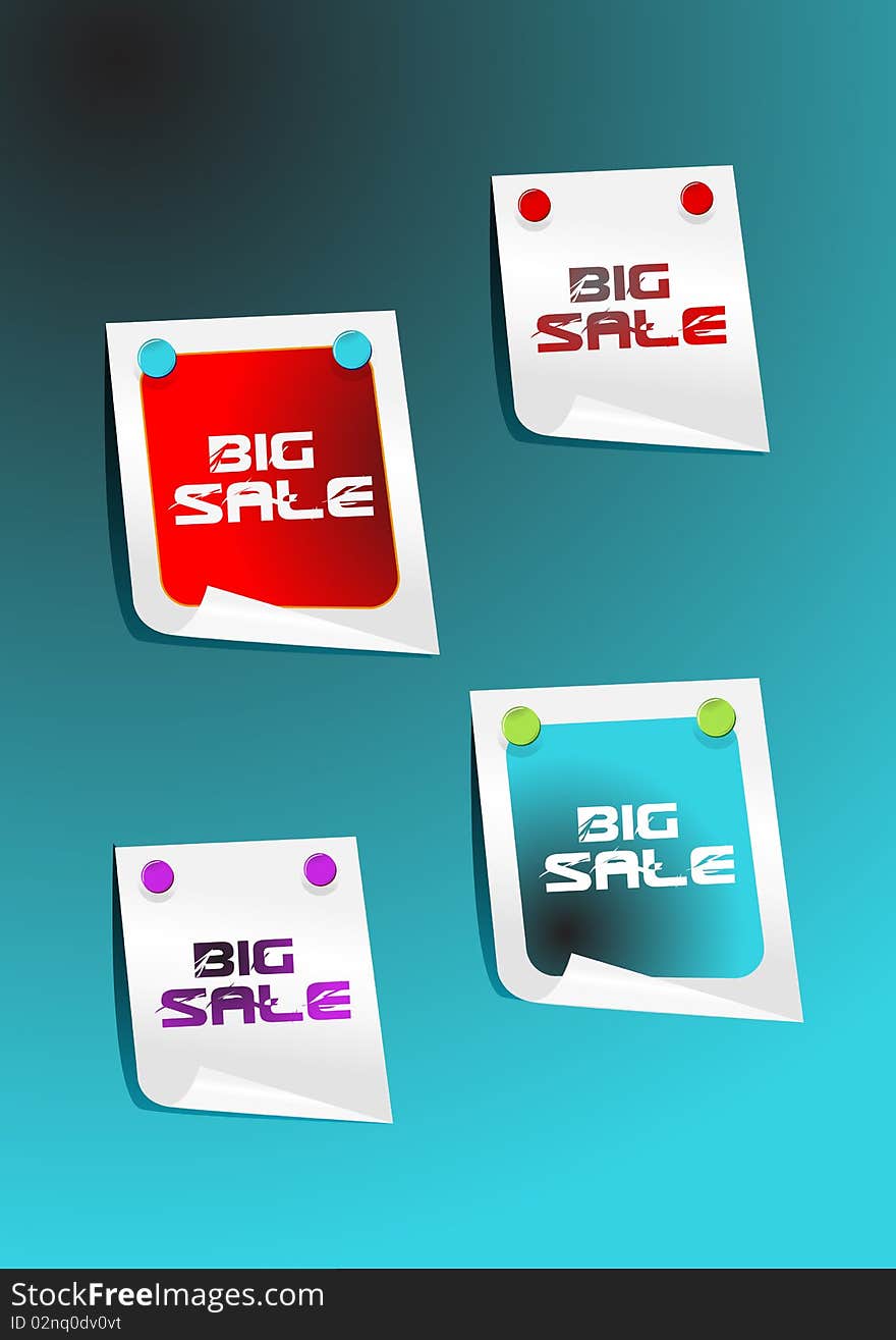 Different types of sale stickers