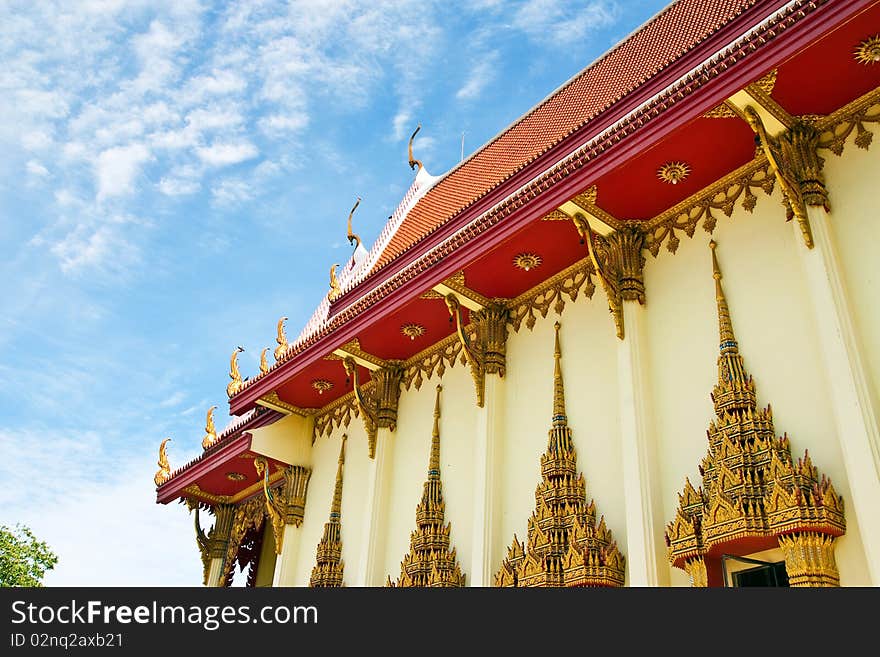 A part of Thail church at Angthong province, Thailand. A part of Thail church at Angthong province, Thailand