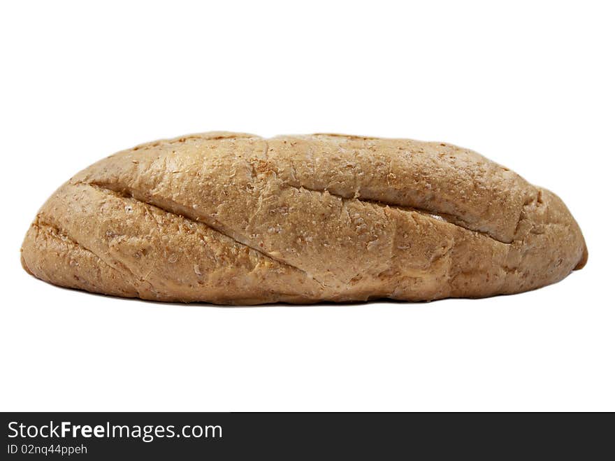 Isolated White Organic Bread on White background