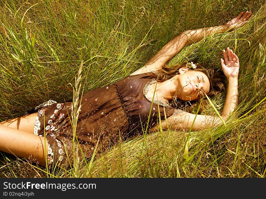 Attractive Women Enjoying the sun