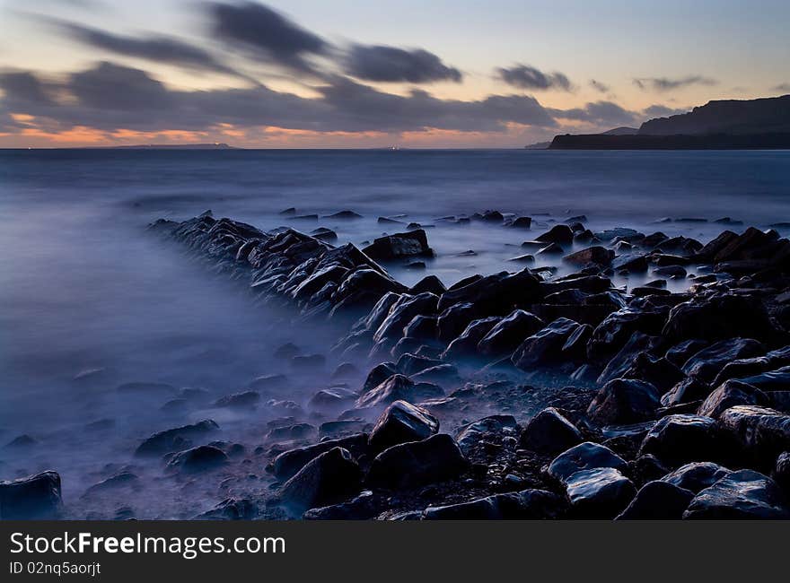 Clavells Pier Sunset , Kimmeridge , Dorset , UK