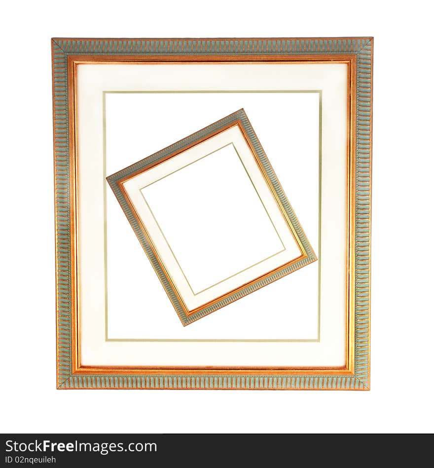 A old photoframe on white