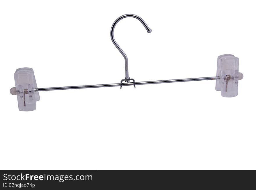 Coat hanger from tree with metal hook