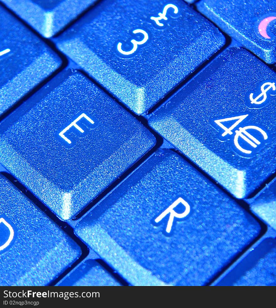 Some computer keys in blue colour
could be good for background