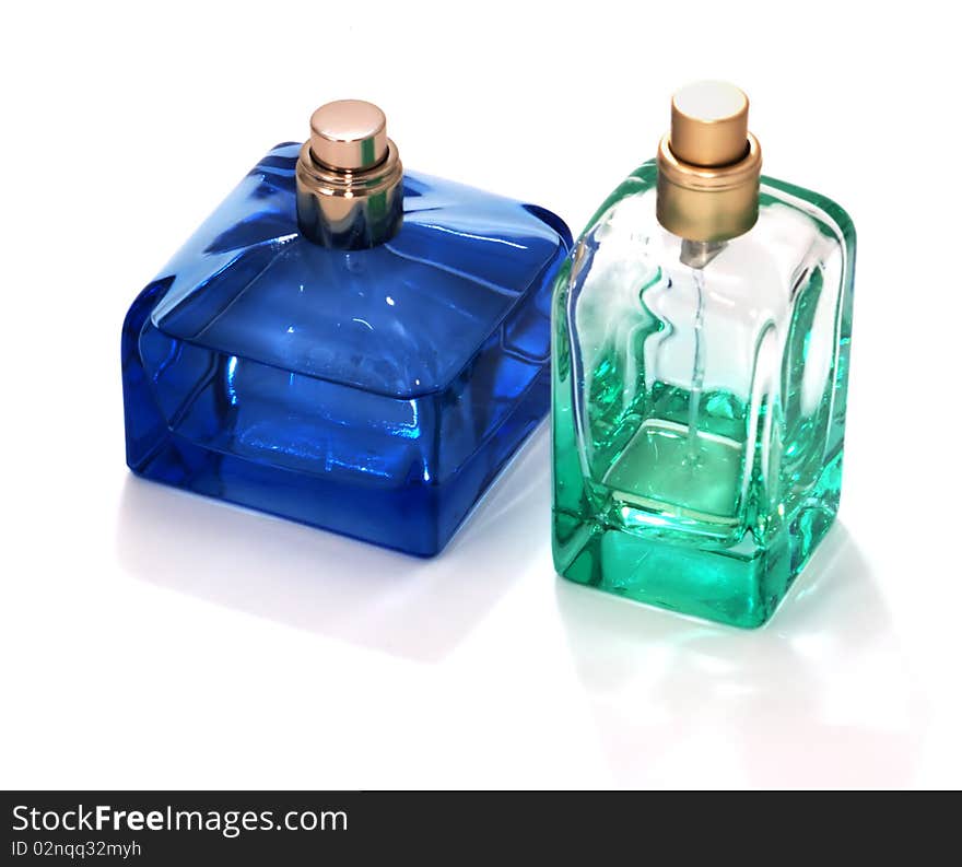 Two pulverizers with perfume