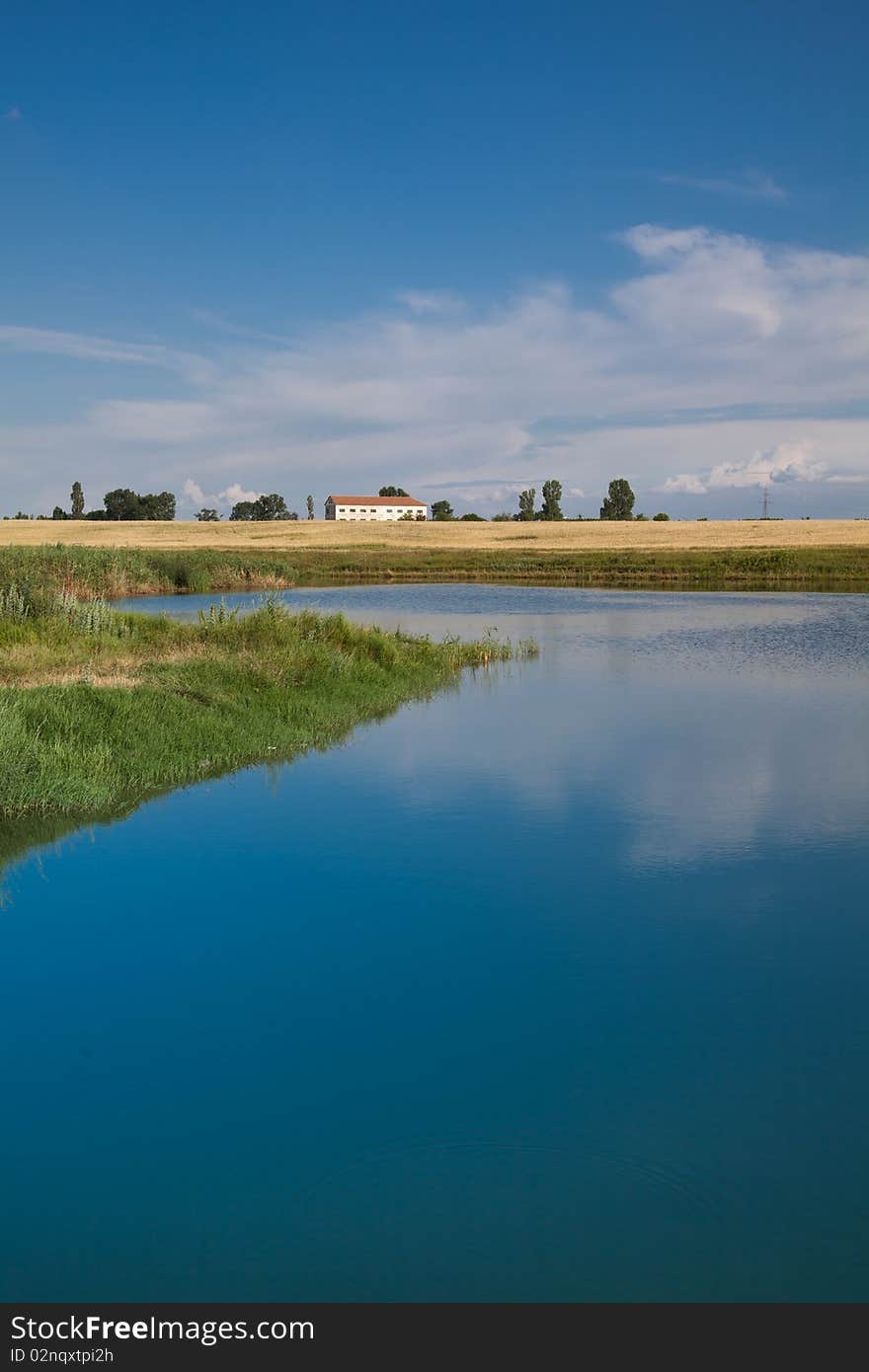 Cotorca lake near Urziceni town in Romania, June 2010