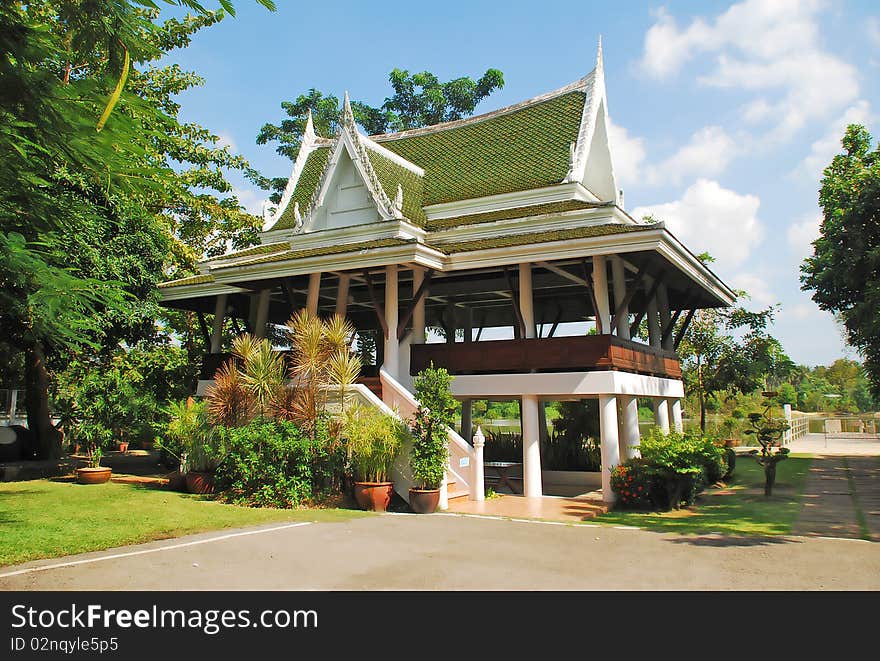 Thai house at Samutsakorn Thailand