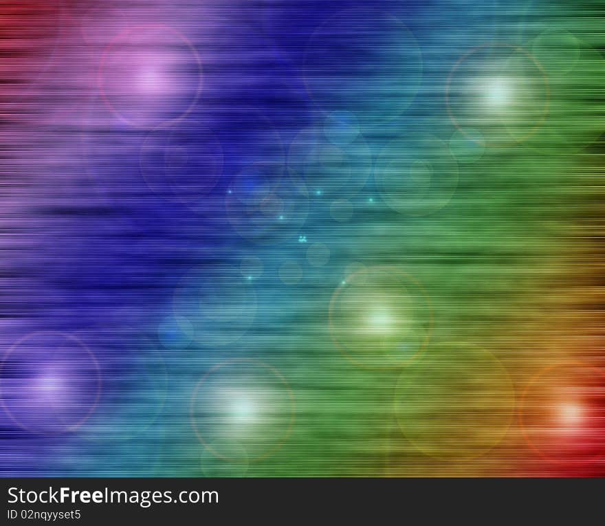 Lens flared rainbow streaks