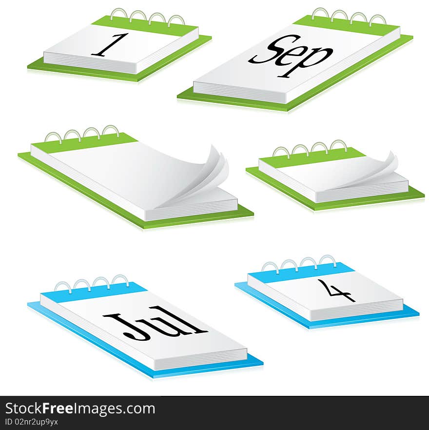 Desk Calendar. Vector Illustration