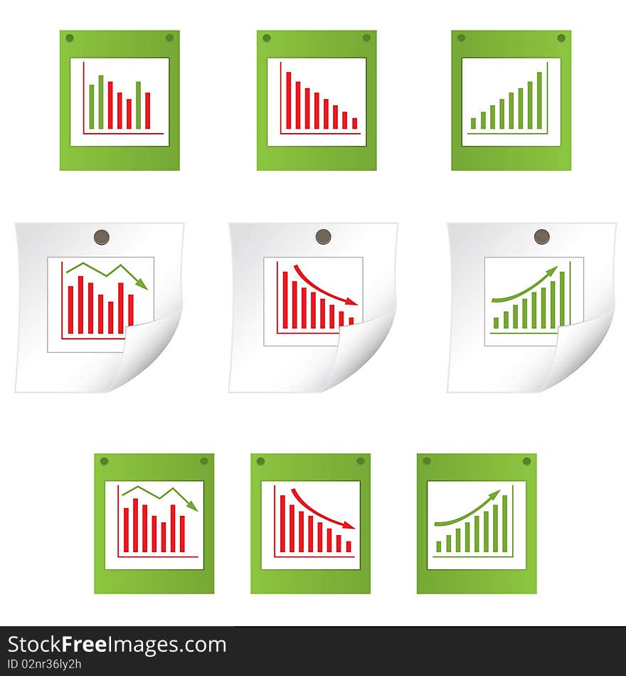 Set of business statistics. vector illustration