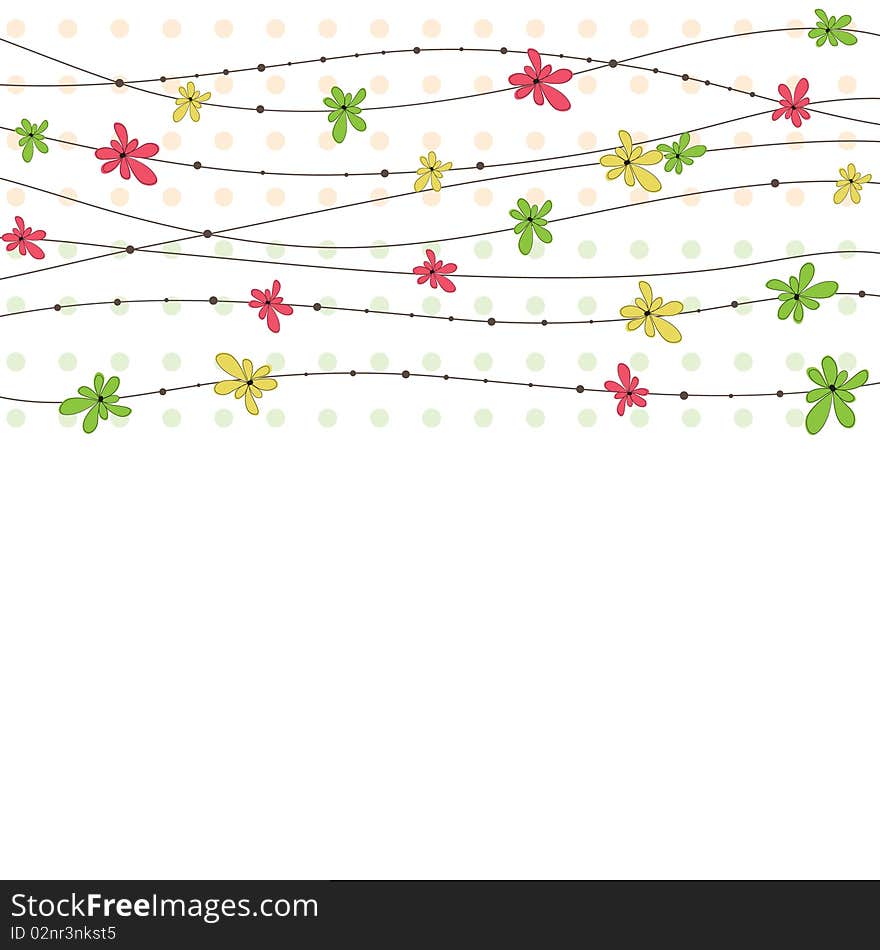 Abstract flowers. Vector illustration