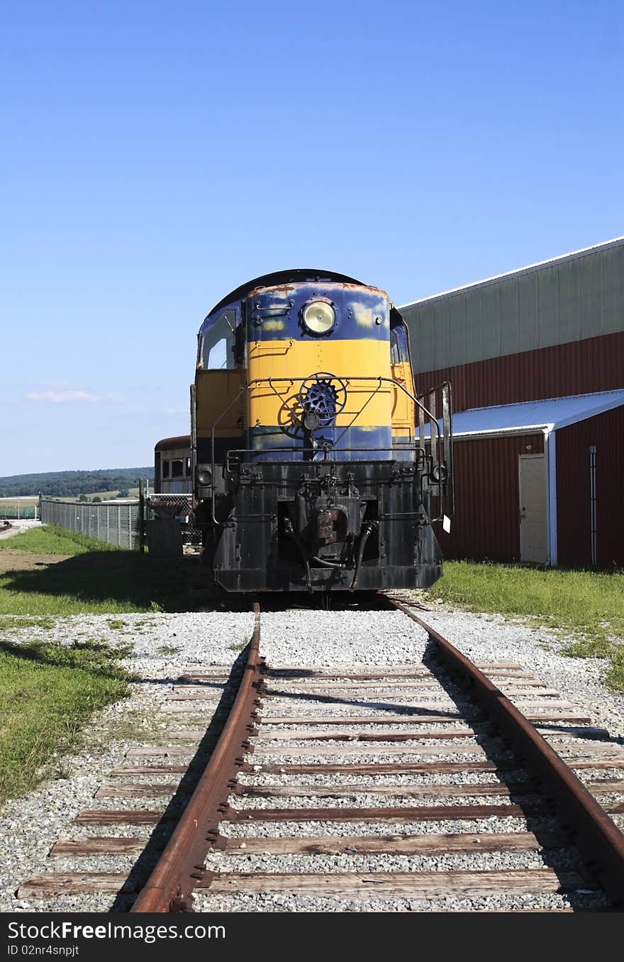 Train Locomotive in countryside