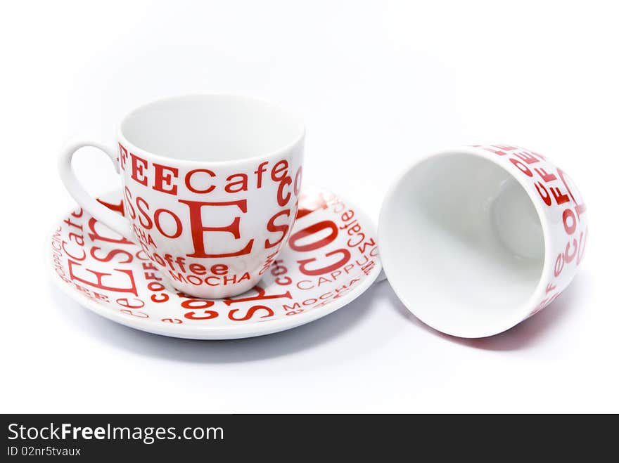 Red And White Coffee Cups