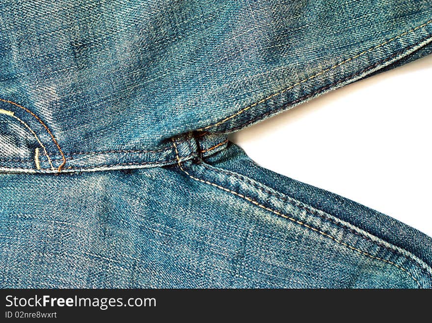 Isolated of Jeans cloth