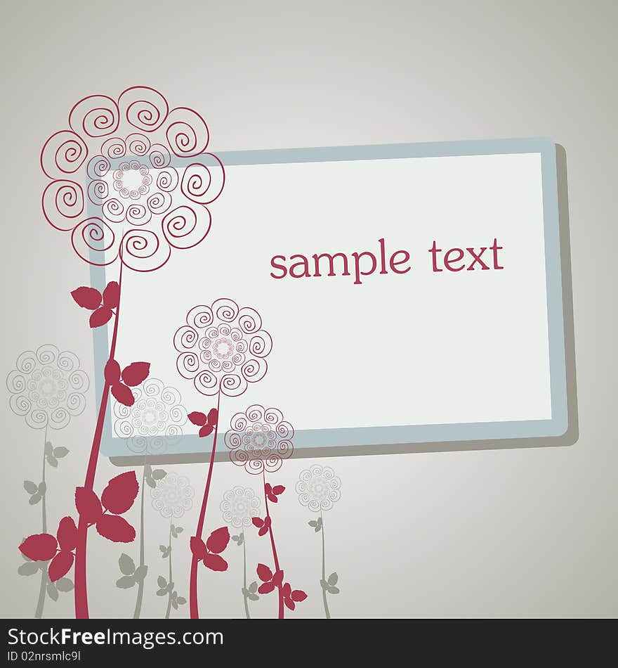 Florals and frame vector illustration. Florals and frame vector illustration