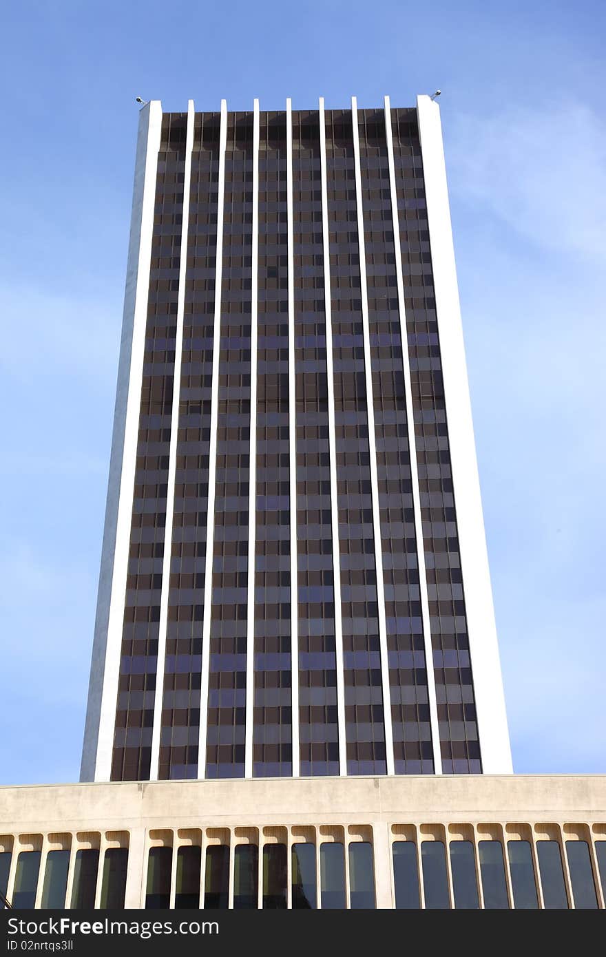 The Wells Fargo tower skyscraper office building in downtown Portland OR. The Wells Fargo tower skyscraper office building in downtown Portland OR.