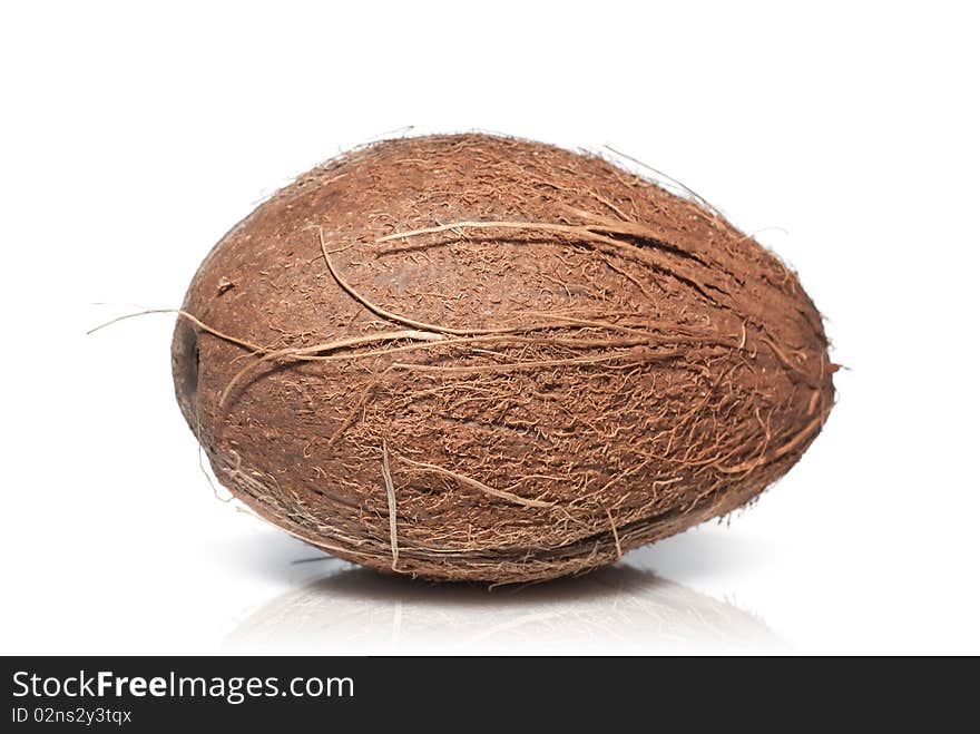 Coconut isolated on white background