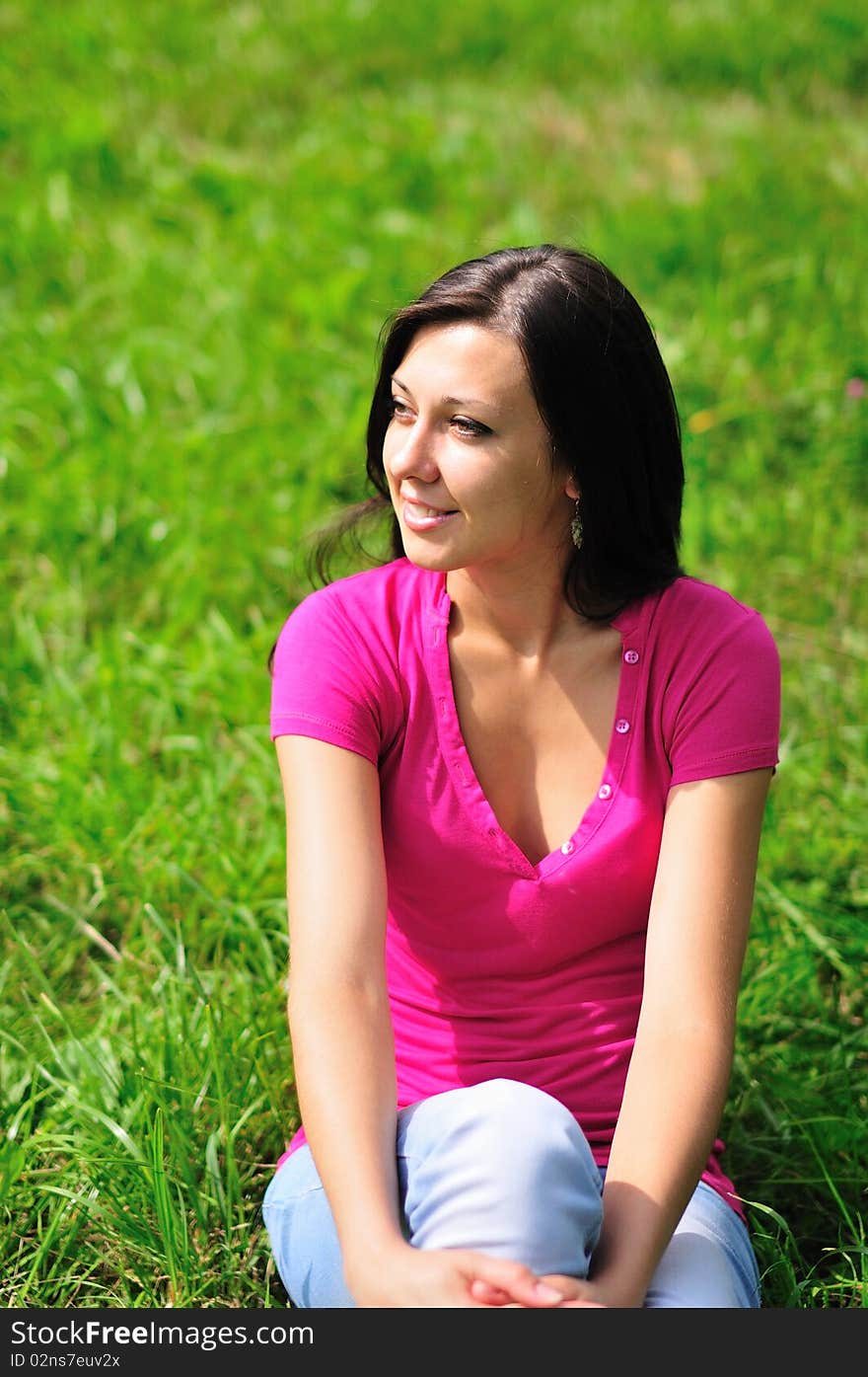 Woman on the meadow