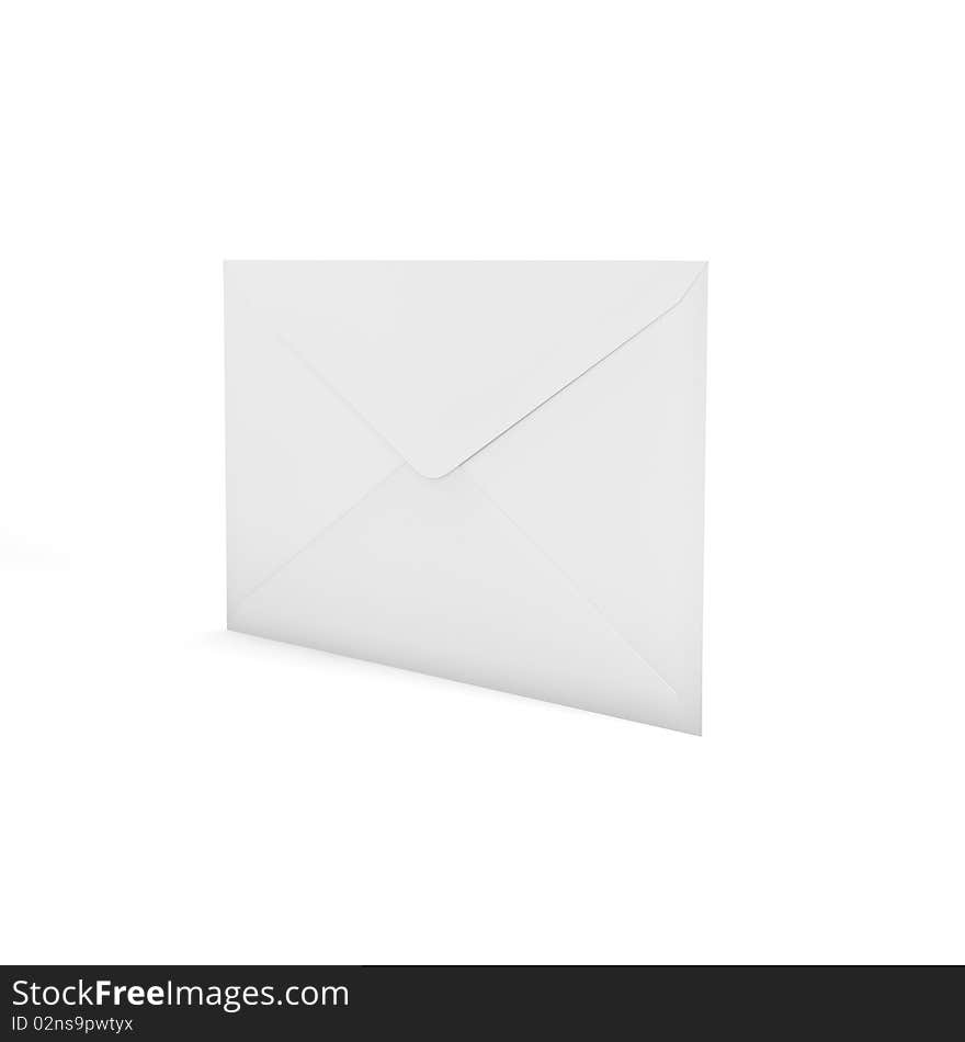 3d Rendered Envelope. Three-dimensional, isolated on white. 3d Rendered Envelope. Three-dimensional, isolated on white