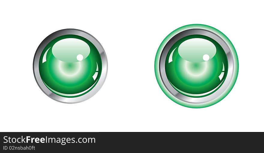 Neon-colored chrome and glass buttons for rollover-effects (off/on pairs). Neon-colored chrome and glass buttons for rollover-effects (off/on pairs)