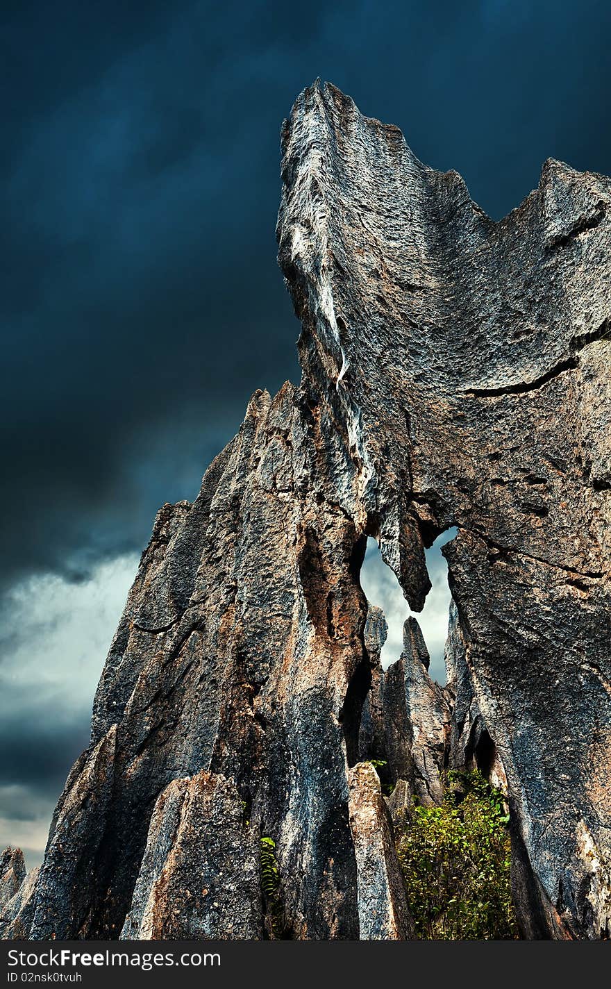 Stone formation in stone forest, shilin, guizhou, china