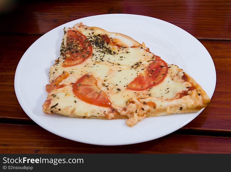 Very tasty pizza served on cymbal. Very tasty pizza served on cymbal