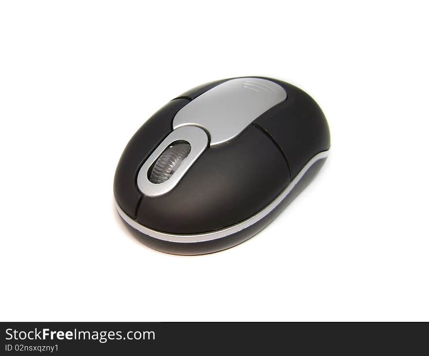 Wireless PC mouse isolated, macro image. Wireless PC mouse isolated, macro image