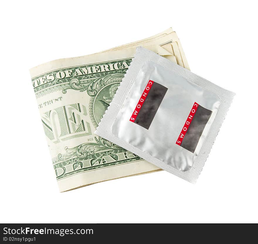 Condom and american dollar