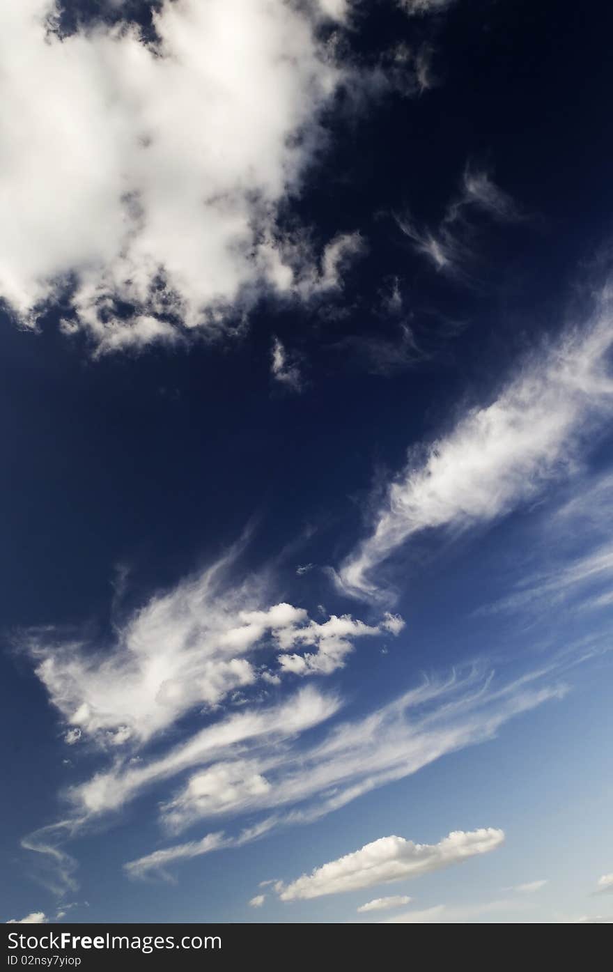 Summer sky with white clouds