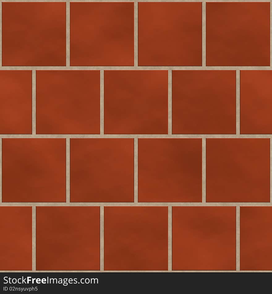 Seamless red (brick like) square tiles texture in an english style position. Seamless red (brick like) square tiles texture in an english style position
