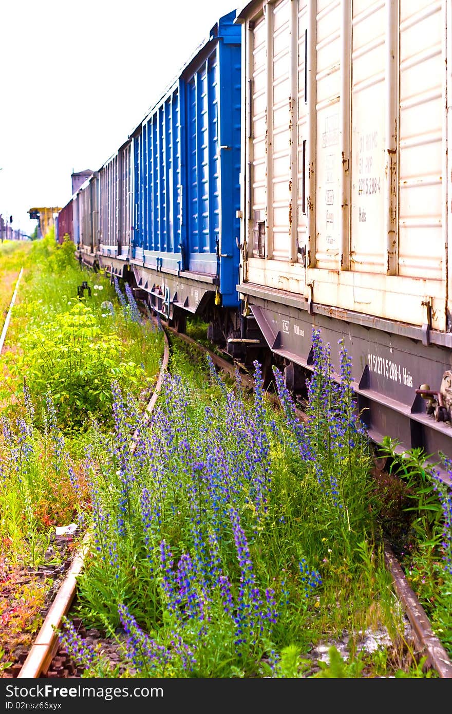 View of the railway track on a sunny day