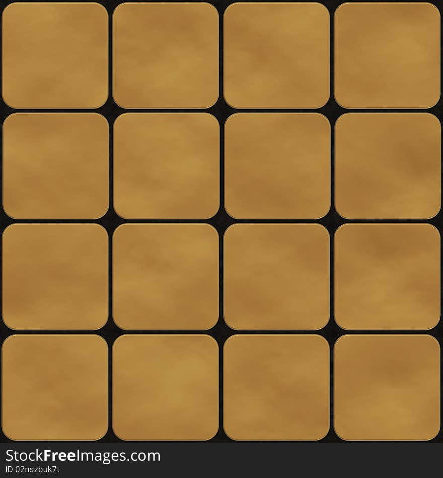 Seamless Texture Made Of Yellow Square Tiles